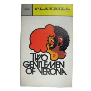 Two Gentlemen of Verona Playbill October 1972 Davilla Musical St James Theatre